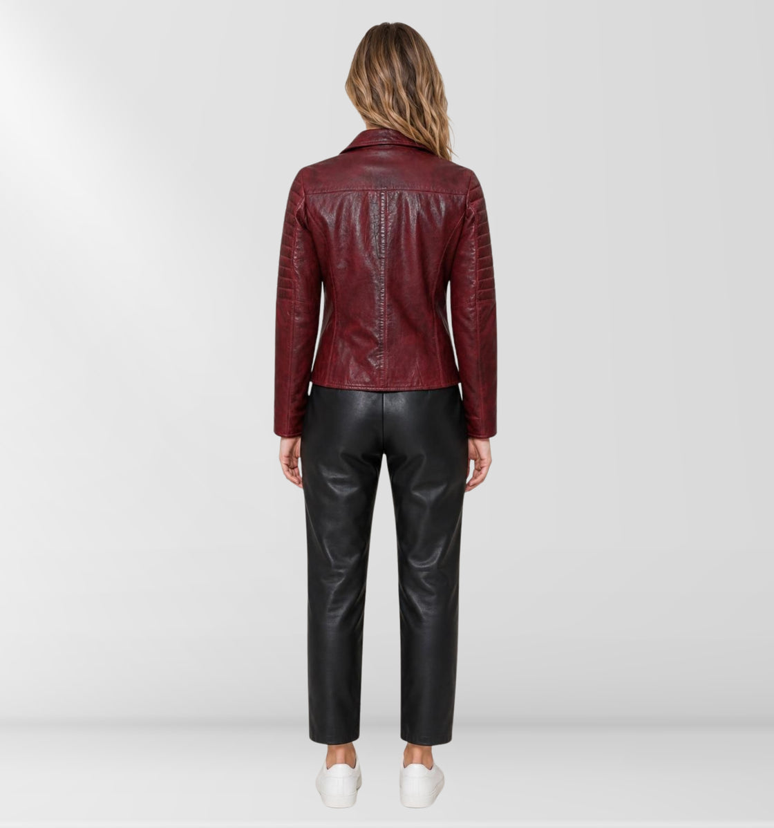 Bellavero – Leather Jacket – Biker Burgundy