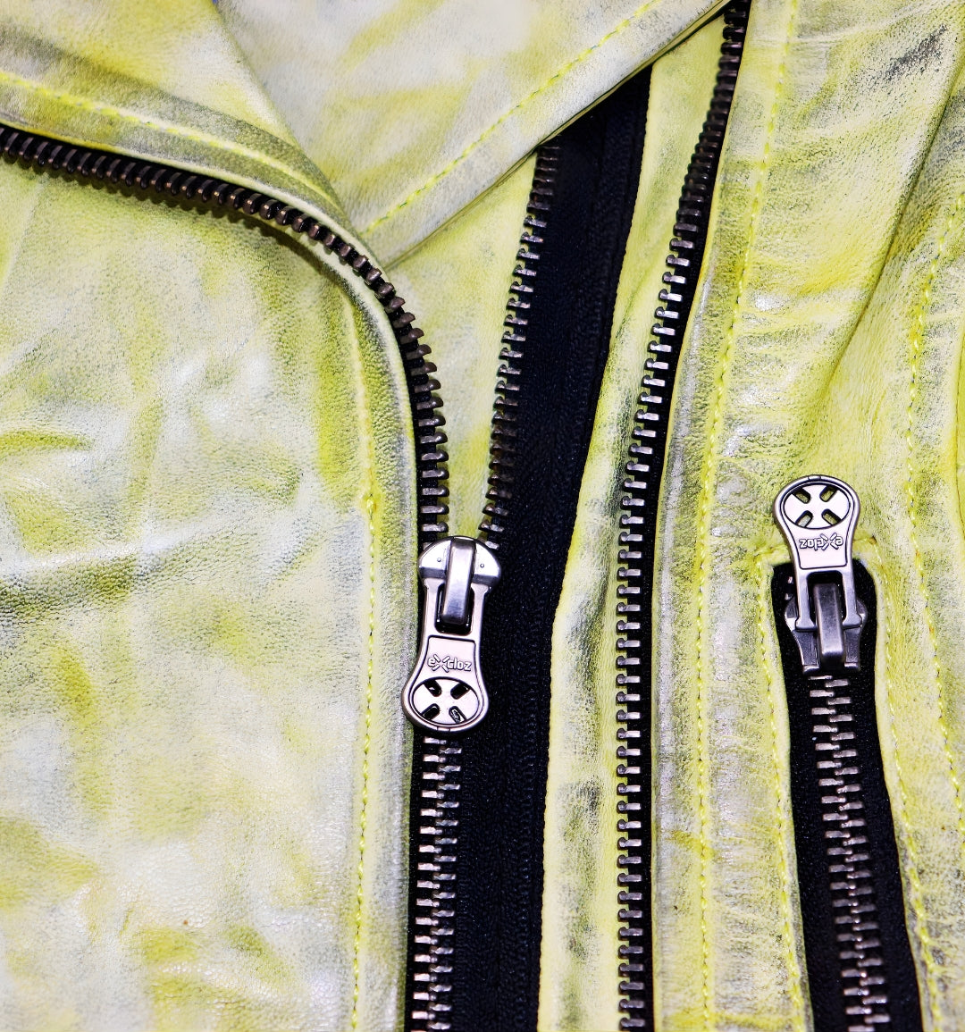 Sunflare - Leather Jacket - Biker Yellow