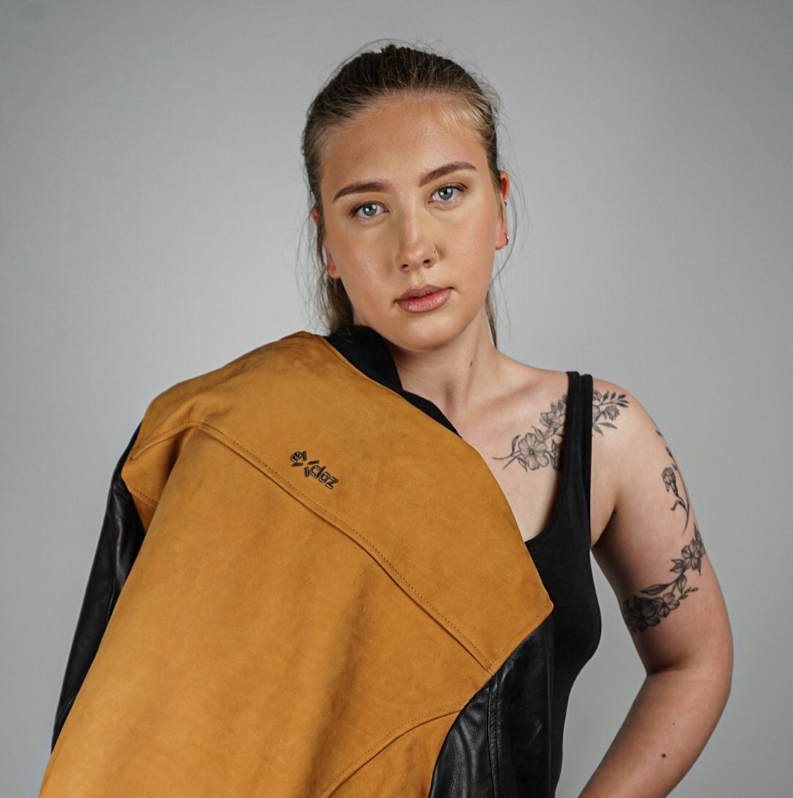 Bomber Jacket-Nuback and Black