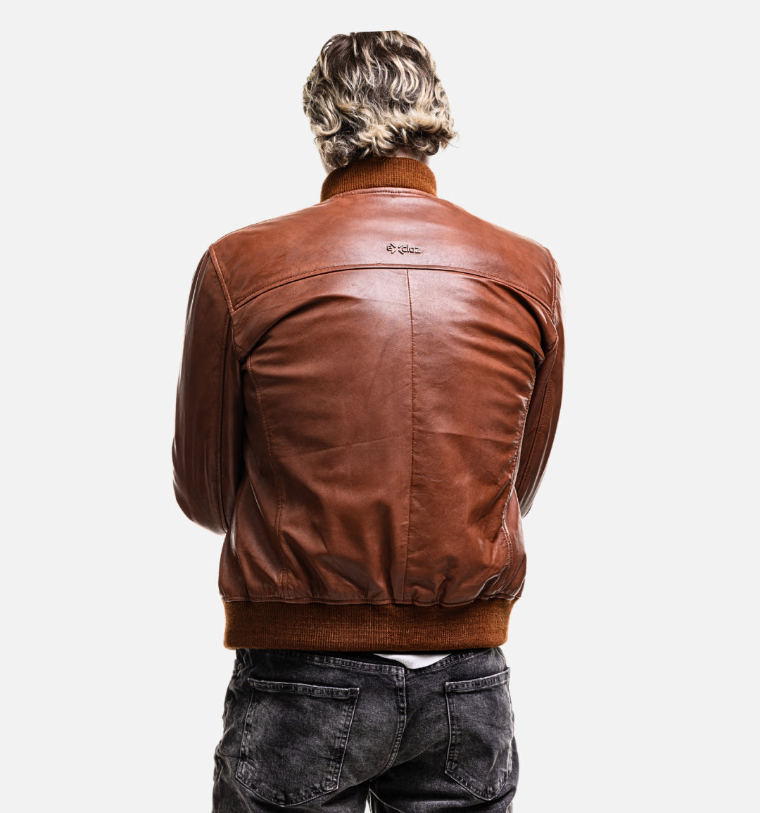 Bomber Jacket- Distressed Cognac